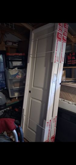 2 brand new doors with frames and hinges and new door knobs cash only 240 for both or 120 each