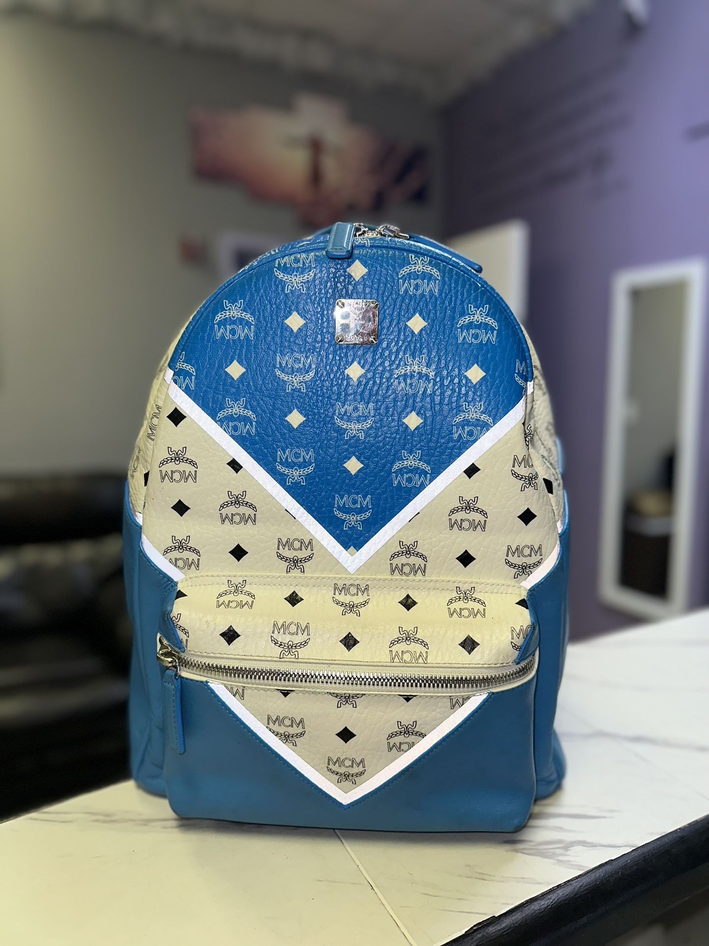 MCM Backpack Blue 3M for Sale in Lake Grove, OR - OfferUp