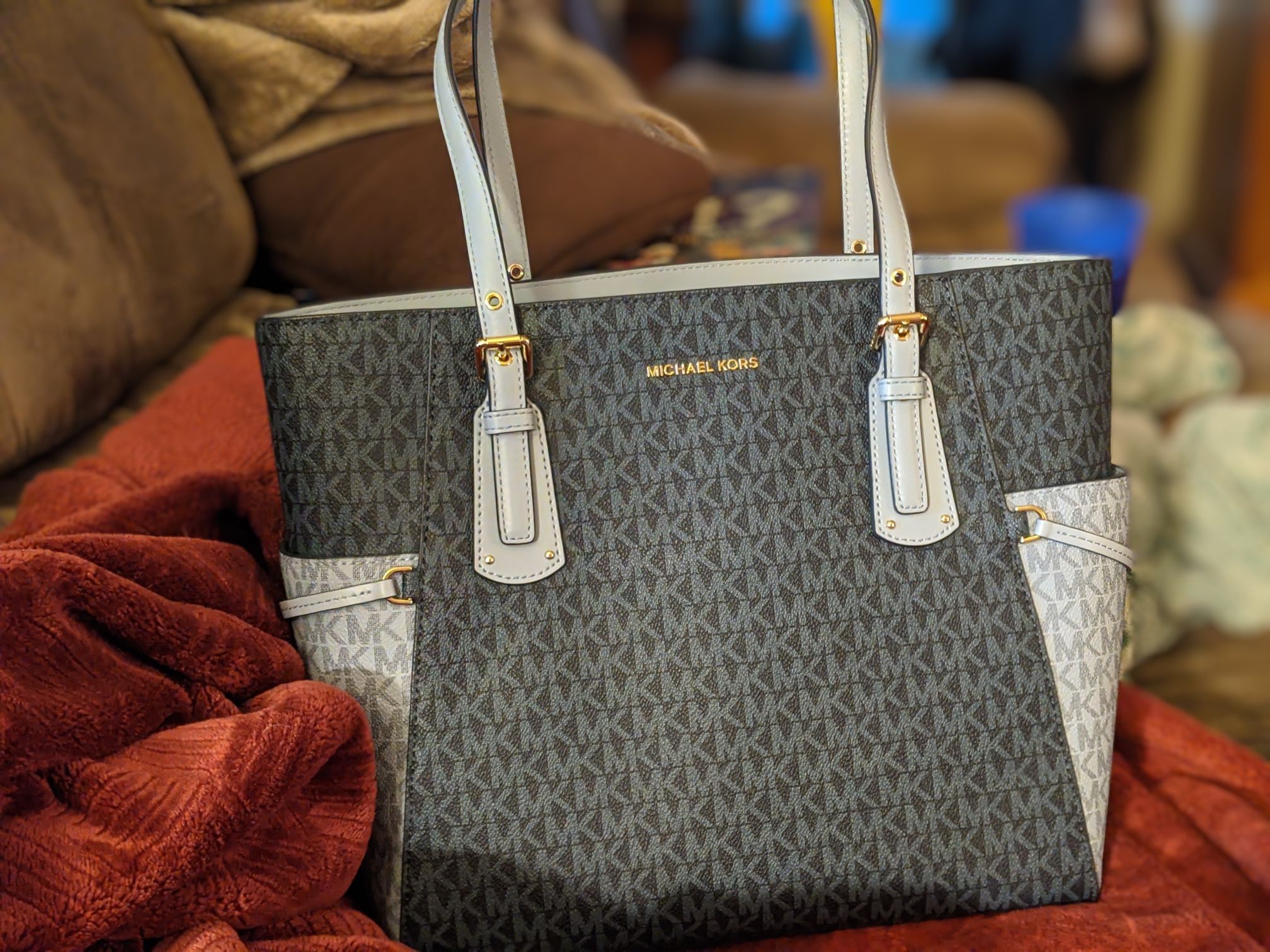 Blue Michael Kors Purse