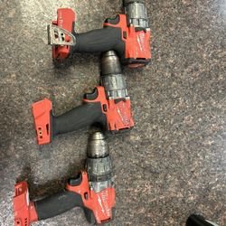 Milwaukee Fuel Hammer Drill TOOL ONLY 3 Pc Set 