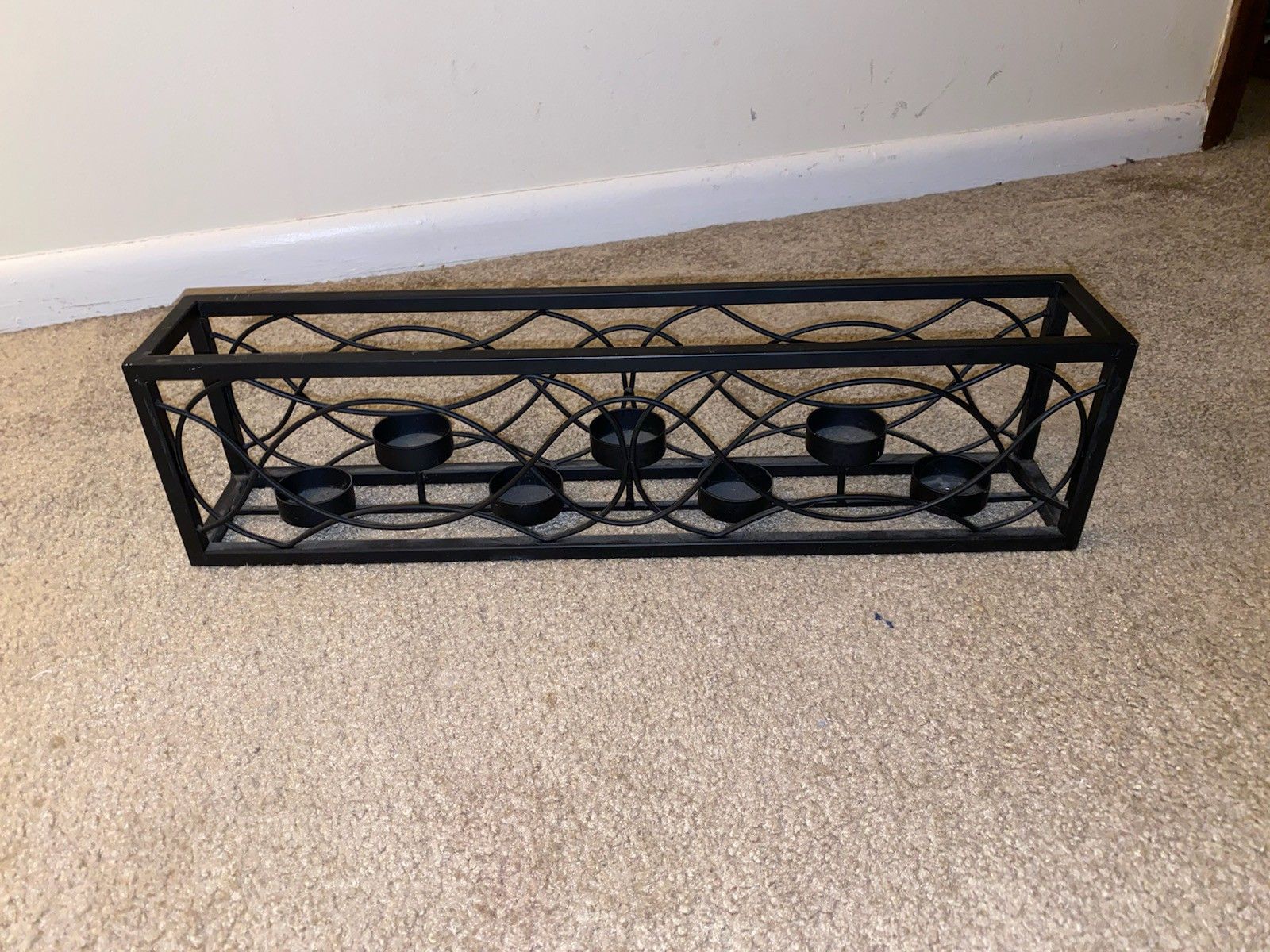 Black candle holder