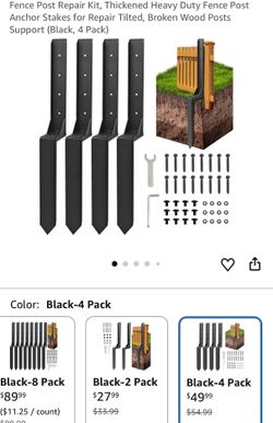 New in box set of 4 fence post repair kit