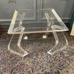 Vintage Lucite End Table 
