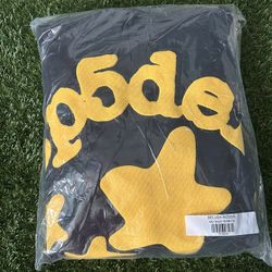 Sp5der (spider) Hoodie Black And Yellow