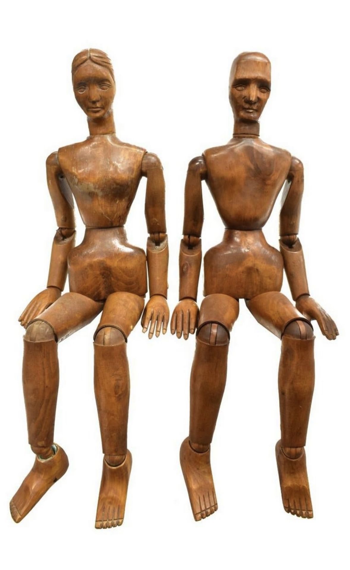 French Carved Articulated Wood Models