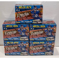 (5) 2021 Panini Prestige Football Mega Boxes ~ 5 Box Lot ~ 1 Auto Per Box ~ NFL