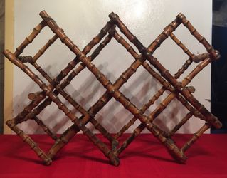Folding Bamboo Wine Rack