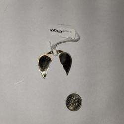 14k Gold Broken Heart Charm 2pc Set 3.3 Grams