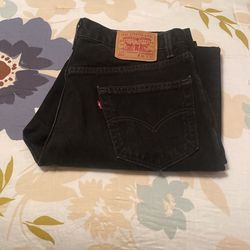 Mens Levi’s 550 Black Relaxed Fit 36x32