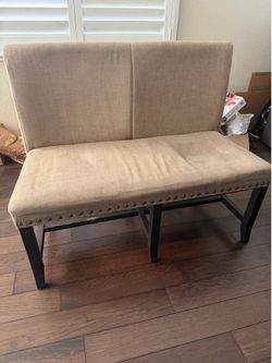 FREE - upholstered dining room bench with backing