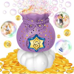 Dollar Bubble Machine | 20000+Big Bubbles Per Minute, Light Projection Effect, Type-C Charging, Powerful Motor | for Kids Age 3+, Outdoor Birthday, We