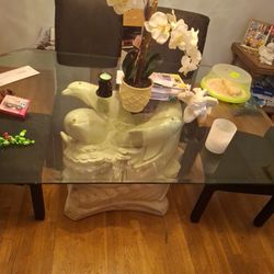 Ceramic Glass Dining Table 