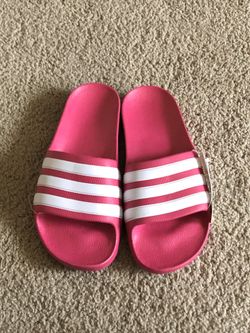 Adidas slides girls size 4 NEW