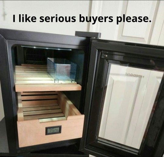 Humidor 16L with Cooling and Heating Temperature Control System, Electric Cabinet with Digital.