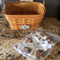 Longaberger Vintage 1997 Mother’s Day Basket With Liner And Tie On