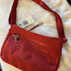 brand new red cherry tonal kipling bag purse  women’s ladies accessories
