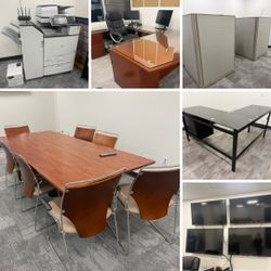 OFFICE LIQUIDATION SALE – Desks, Chairs, Cubicles, Monitors – Friday 12–4