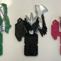 Power Rangers Dino Fury Morpher Replacement Keys Pink, Green and Black (3)