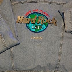 90s PARIS hard Rock Cafe jean jacket