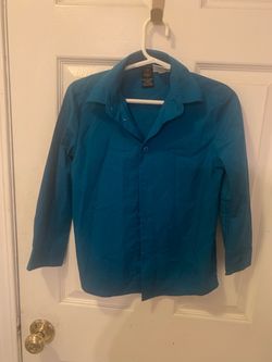 Dockers Boys’ Long Sleeve Dress Shirt – Teal Blue