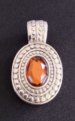 Faux Marcasite Stainless Steel Pendant 