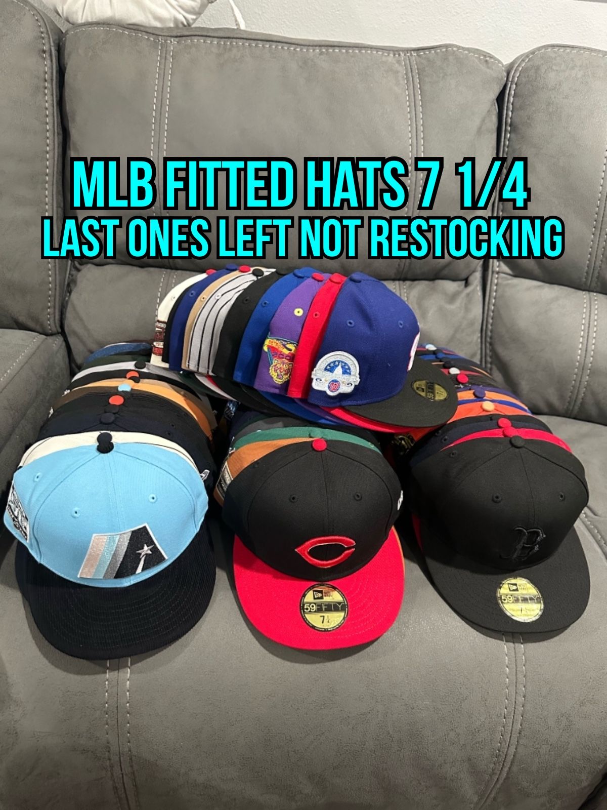 MLB New Era 59fifty Fitted Hats Reg Hats And Non Patch Multi Color Size 7 1/4