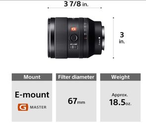 Sony FE 35mm f1.4 GM Full-Frame Large-Aperture Wide Angle G Master Lens
