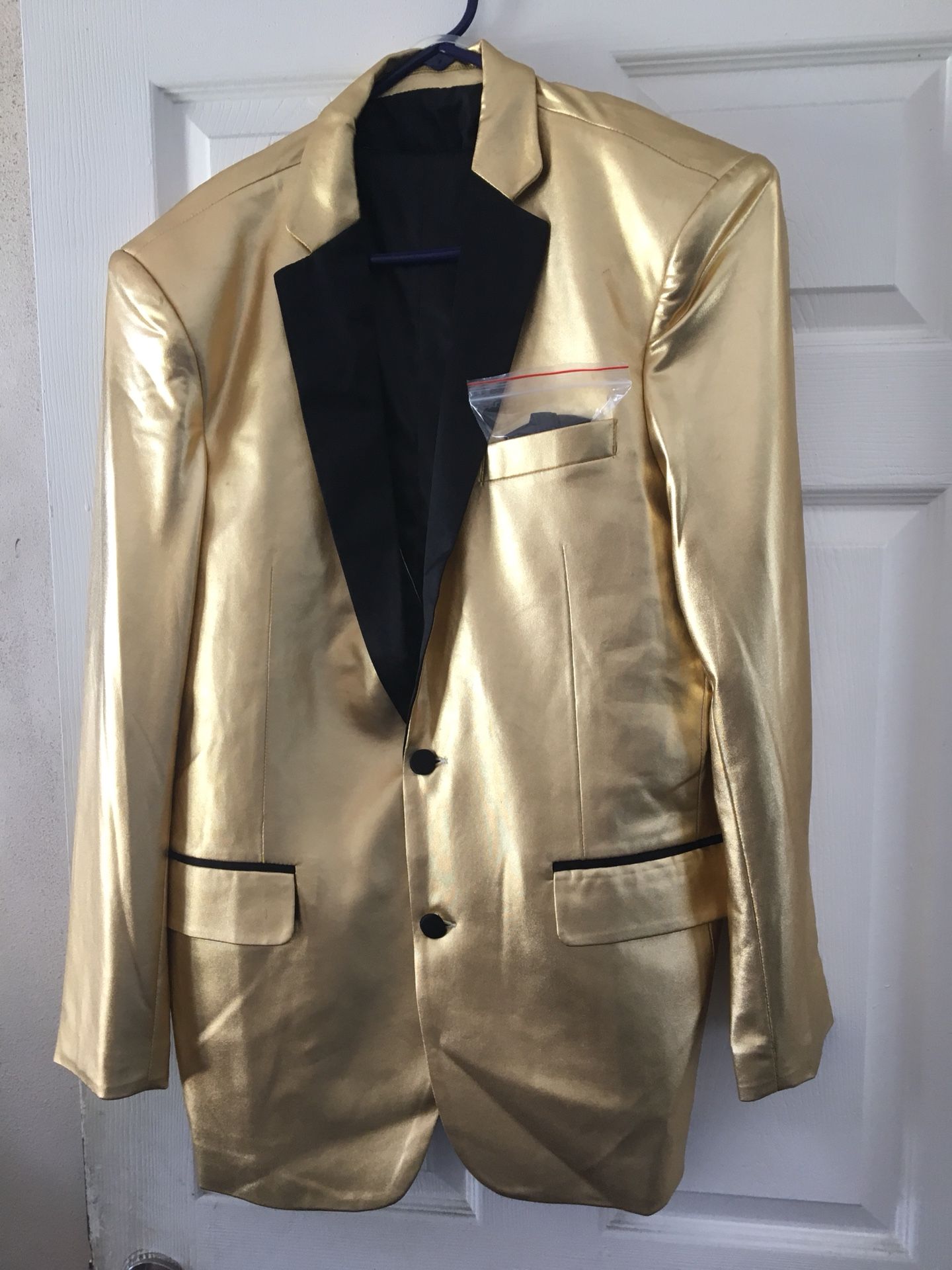 Jacket, pants, and bow tie