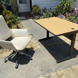 Vintage Herman Miller Desk And Modern Chair