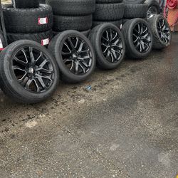 Chevy/gmc 22s Black &silver Snowflakes