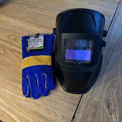 Forney Easy Weld Helmet & Forney Welding Gloves
