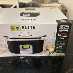 Black And Silver Slow Cooker