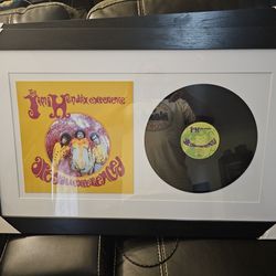 23×3 Notorious BIG Vinyl Framed And A Jimi Hendrix 23×3 Vinyls Framed