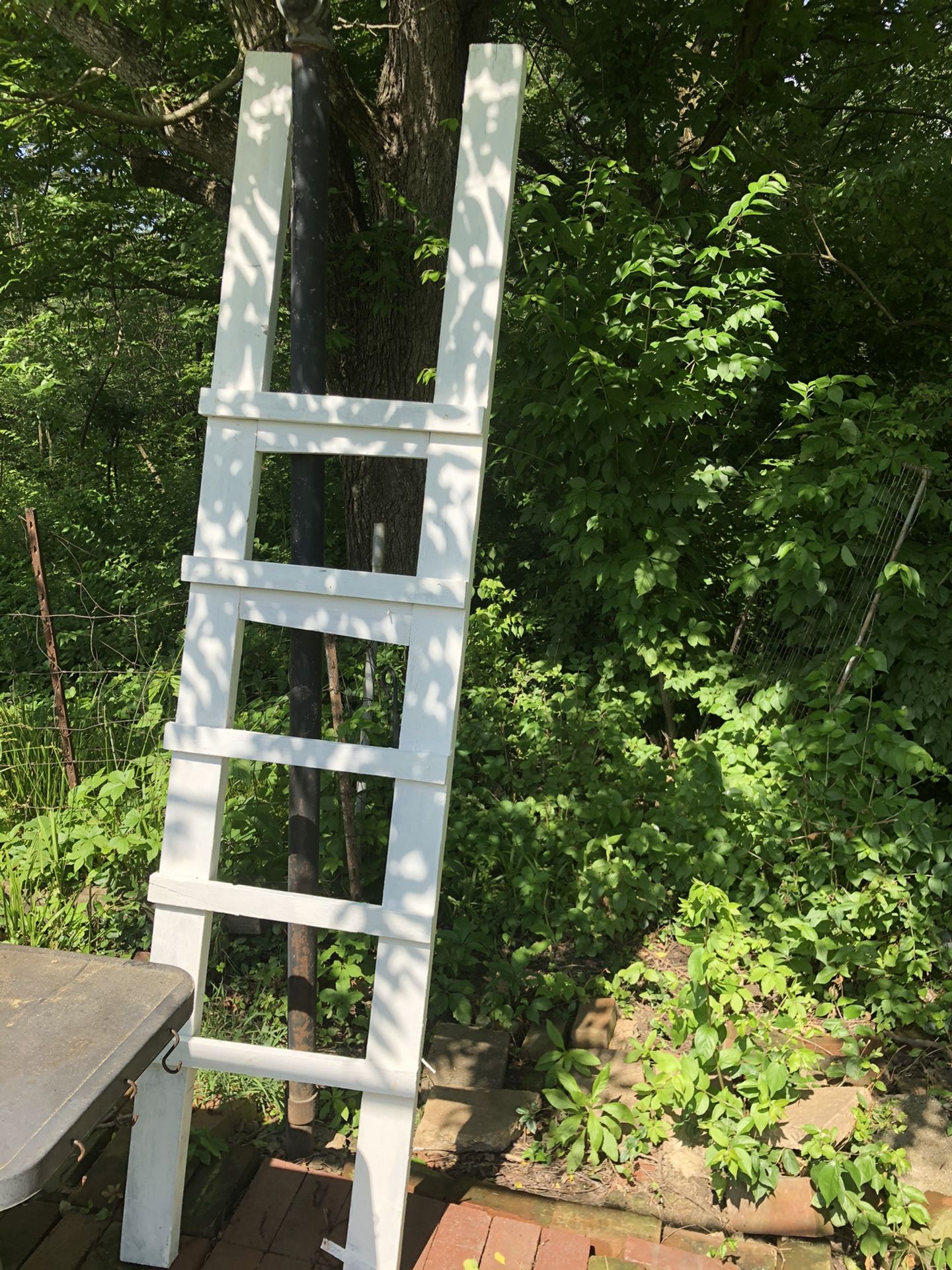 Wood Ladder, decorative, 7 ft tall,