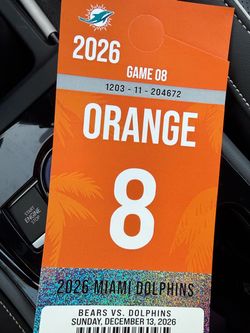 2026 Miami Dolphins vs Bears Orange Pass