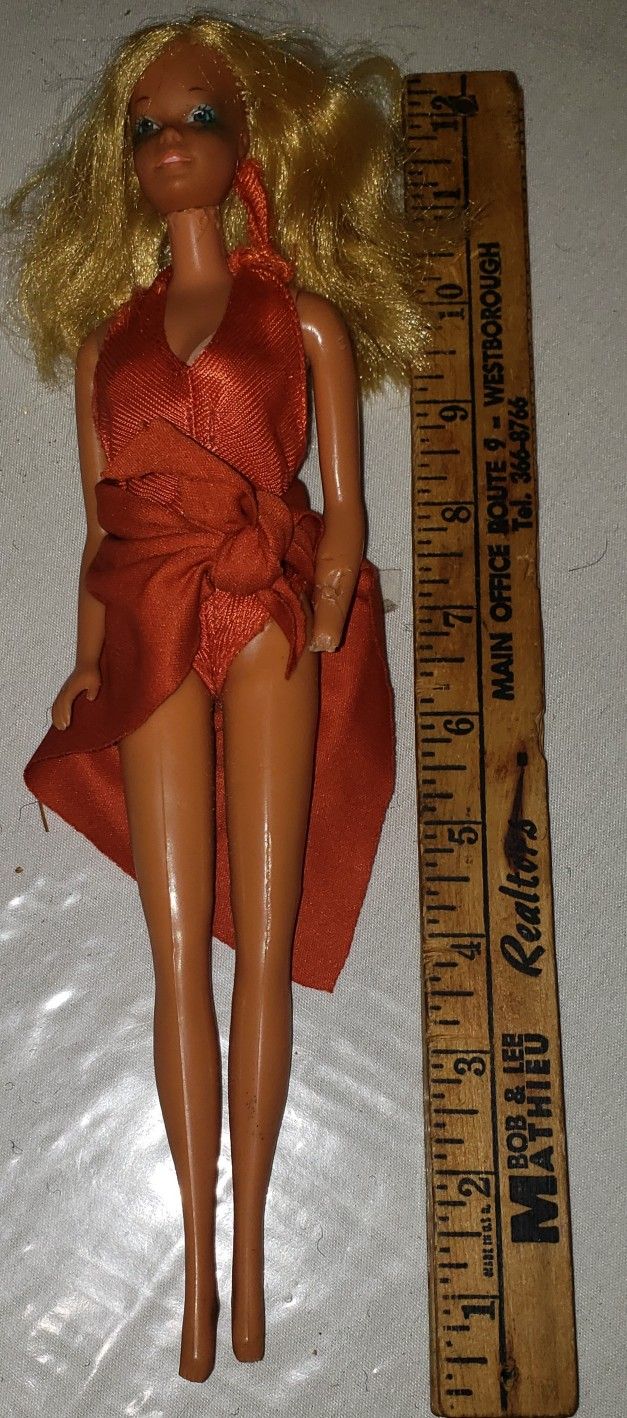 Vintage 1966 Mattel Barbie Doll Blonde Wavy Hair AS IS