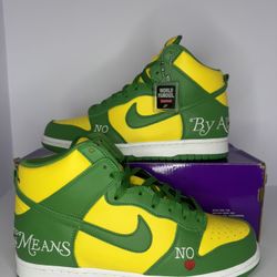 💛💚 Nike Dunk High Supreme – By Any Means Brazil (Size 9M)