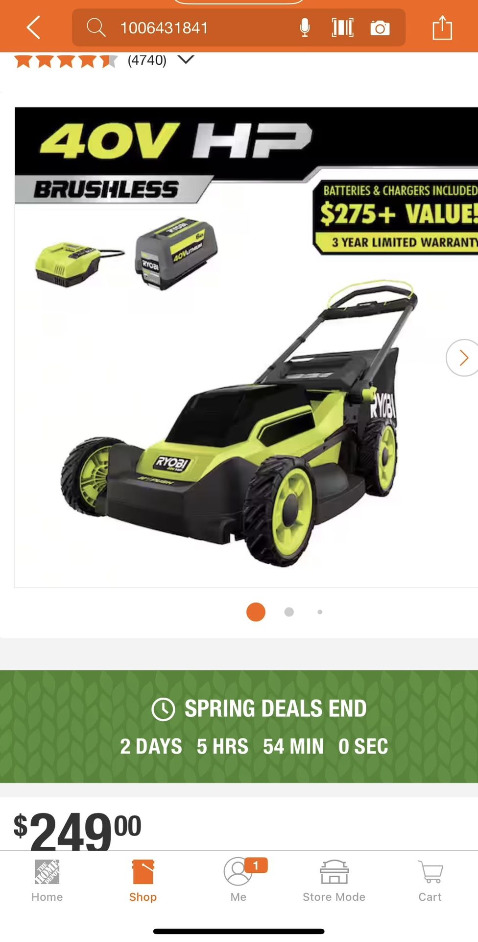 Ryobi Push Mower