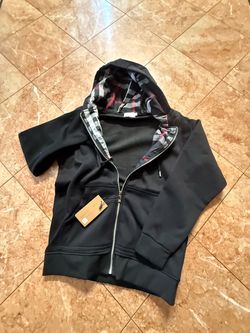 Burberry Black Zip-Up Hoodie