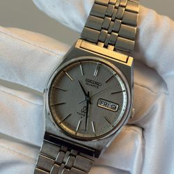 Seiko Type 2 Quartz Silver Dial Watch 