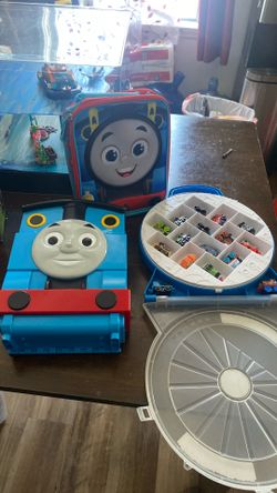 miniature Thomas set with a Thomas backpack