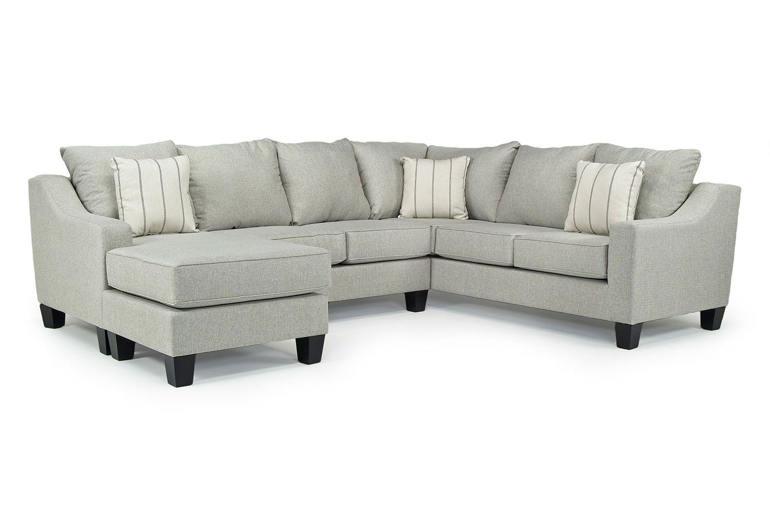 MOR “Lucy Tux” Linen Sectional Sofa (Left-Facing Chaise) – $250