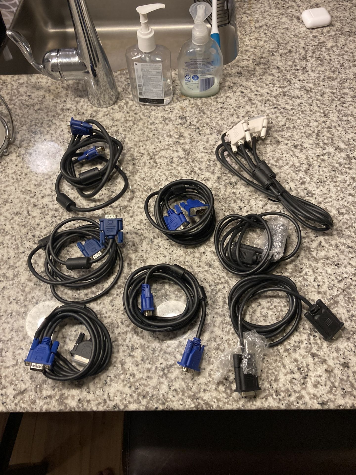 VGA Computer Monitor cords-8 count