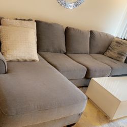 Ashley Gray Sectional With chaise For Sale