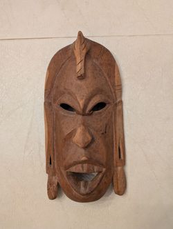 Vintage Hand Carved Wood Mask
