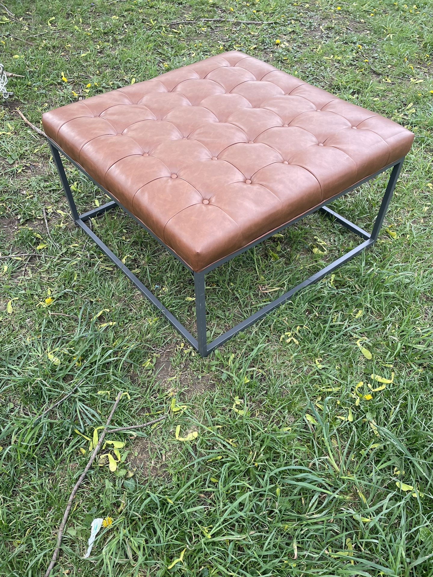 Leather Ottoman