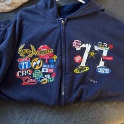 Cute y2k Darkblue ZipUp