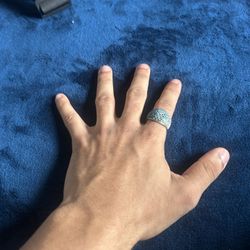 Teal Rock Ring