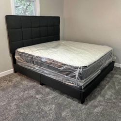 Brand New Queen Bed Frame With Mattress & Boxspring For Only $570! King Also Available! 🚨( King $670) 🚨Ready For Delivery Today 
