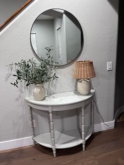 Table and mirror
